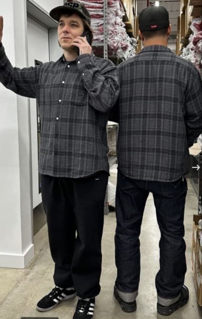 トップス Supreme Basket Weave Plaid Shirt