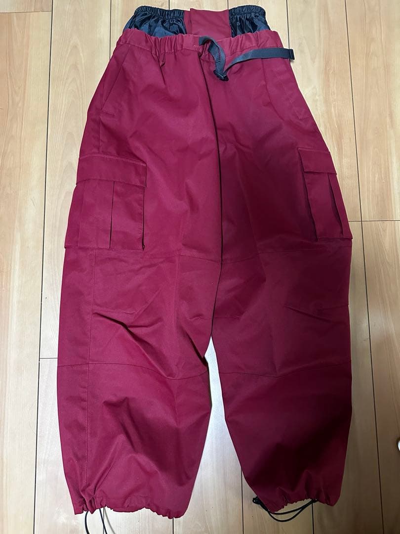 HIMAWANI エンジ スノーボードウェア上下 Mサイズ