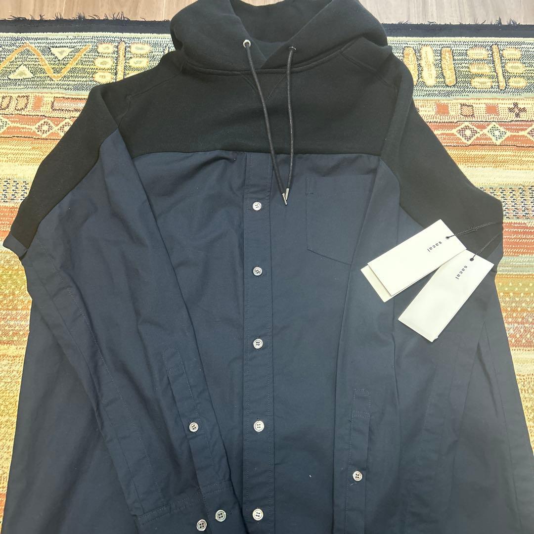 sacai サカイ パーカー ドッキングシャツ