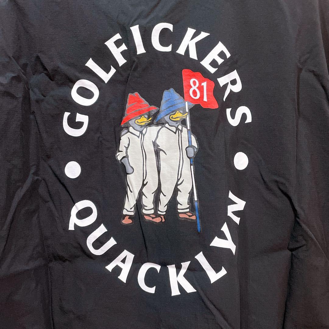 Golfickers ゴルフィッカーズ 半袖ポロシャツ ハーフジップ ブラック
