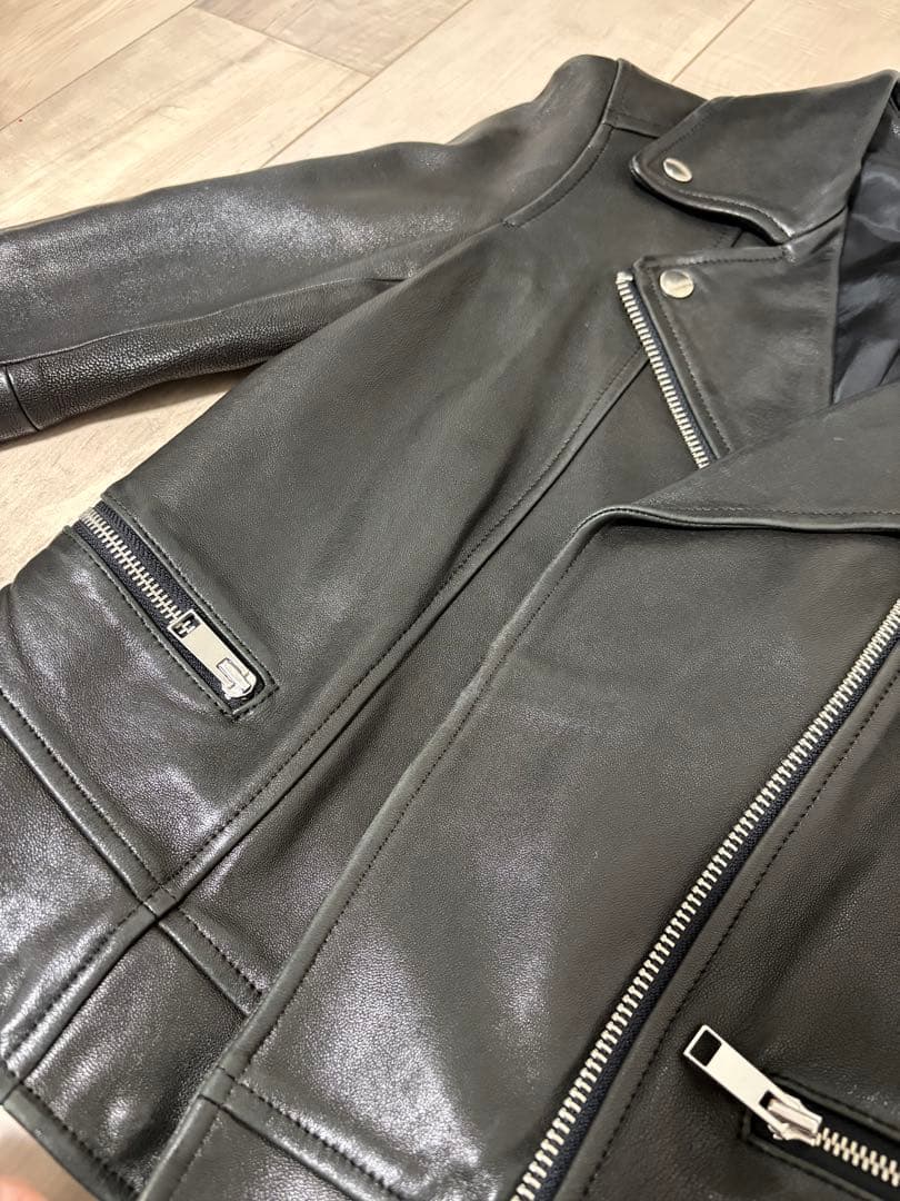 estnation シープレザー　ライダースジャケット　黒