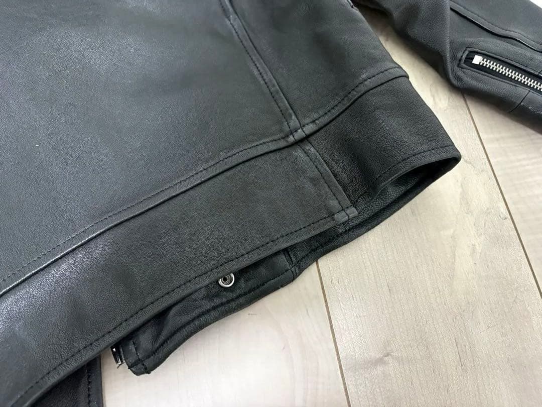 estnation シープレザー　ライダースジャケット　黒