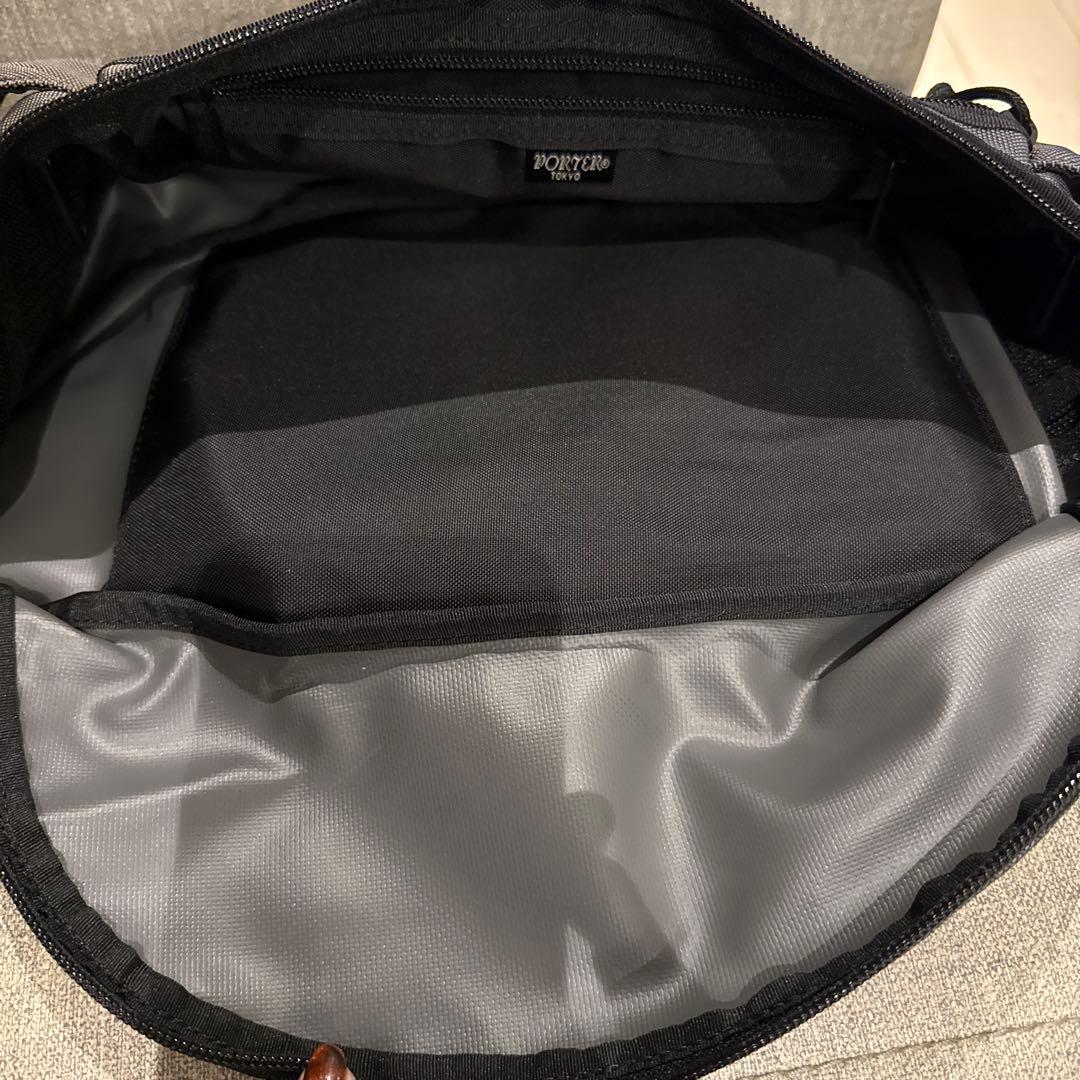 PORTER × KINASHI CYCLE 木梨サイクル　ボディバッグ グレー