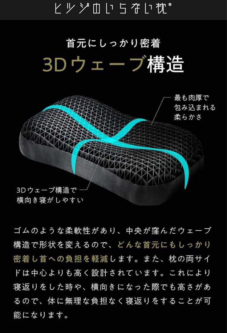 新品未使用　ヒツジのいらない枕　極柔　ブラックレーベル　枕カバーセット