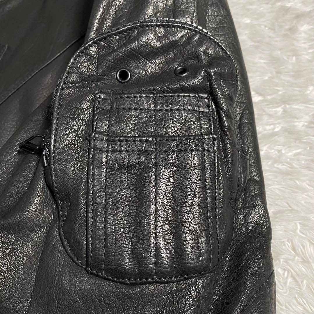 アヴィレックス ファンクショナルレザージャケット ライダースジャケット
