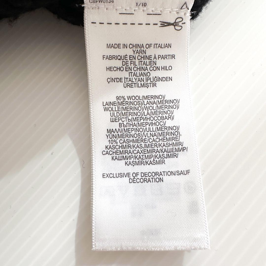 ラルフローレン / エンブレム刺繍 ケーブルニット セーター 黒 カシミヤ