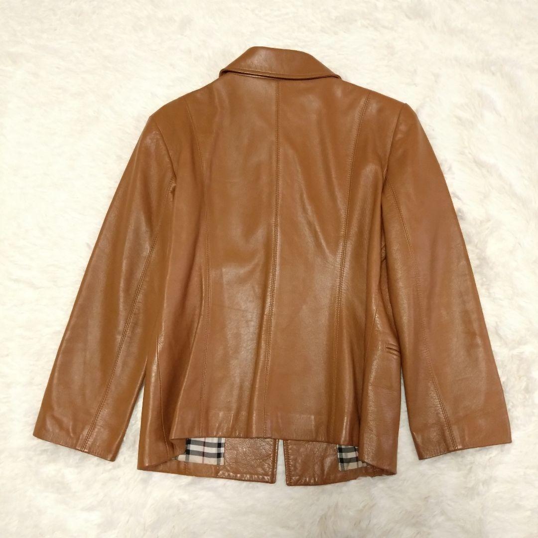 【美品】BURBERRY LONDON レザージャケット ノバチェック柄 40