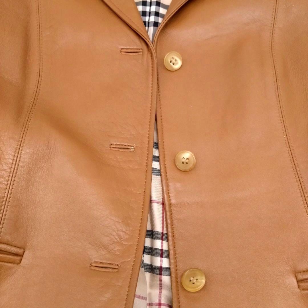 【美品】BURBERRY LONDON レザージャケット ノバチェック柄 40