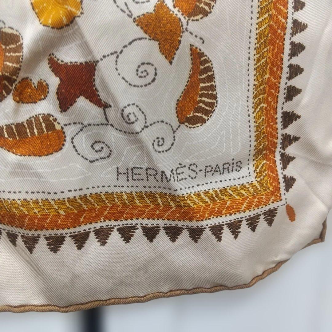 良品 エルメス シルクスカーフ カレ90 古代 文明
