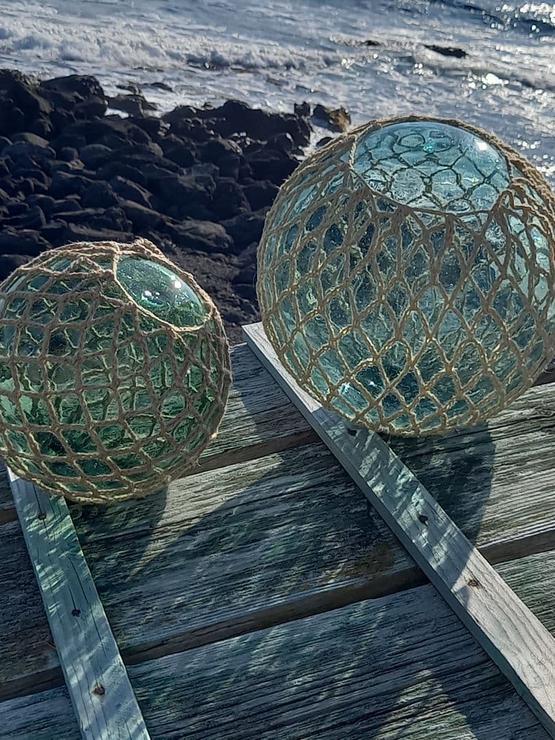 ガラス浮き玉 ガラス玉 大玉2個セット