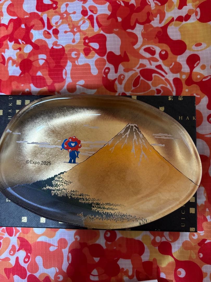 大阪関西万博ミャクミャク✖️葛飾北斎　箔名画　金色