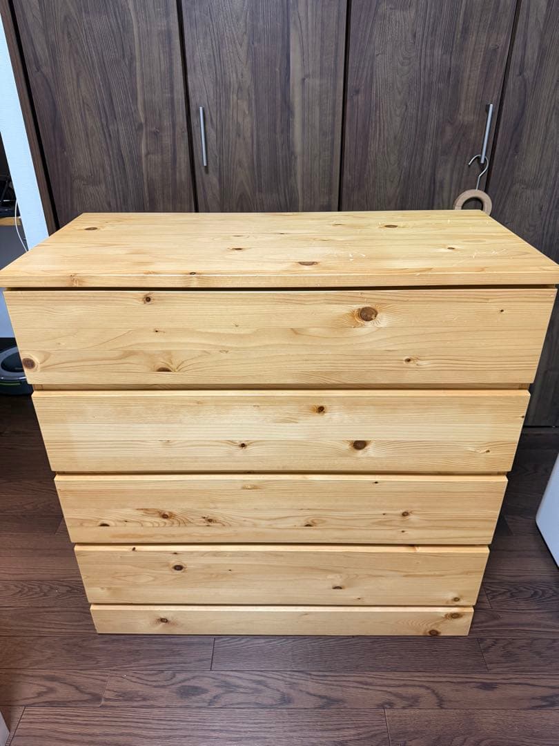 無印良品　パイン材4段チェスト