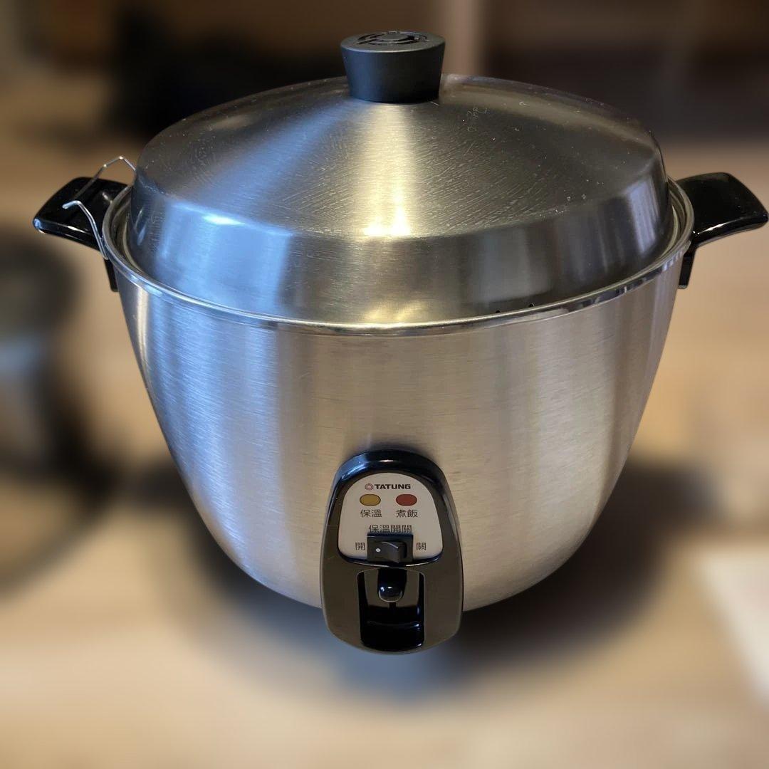 日本未発売TATUNG 大同電鍋　15合オールステンレス　高蓋つき　保温調理鍋