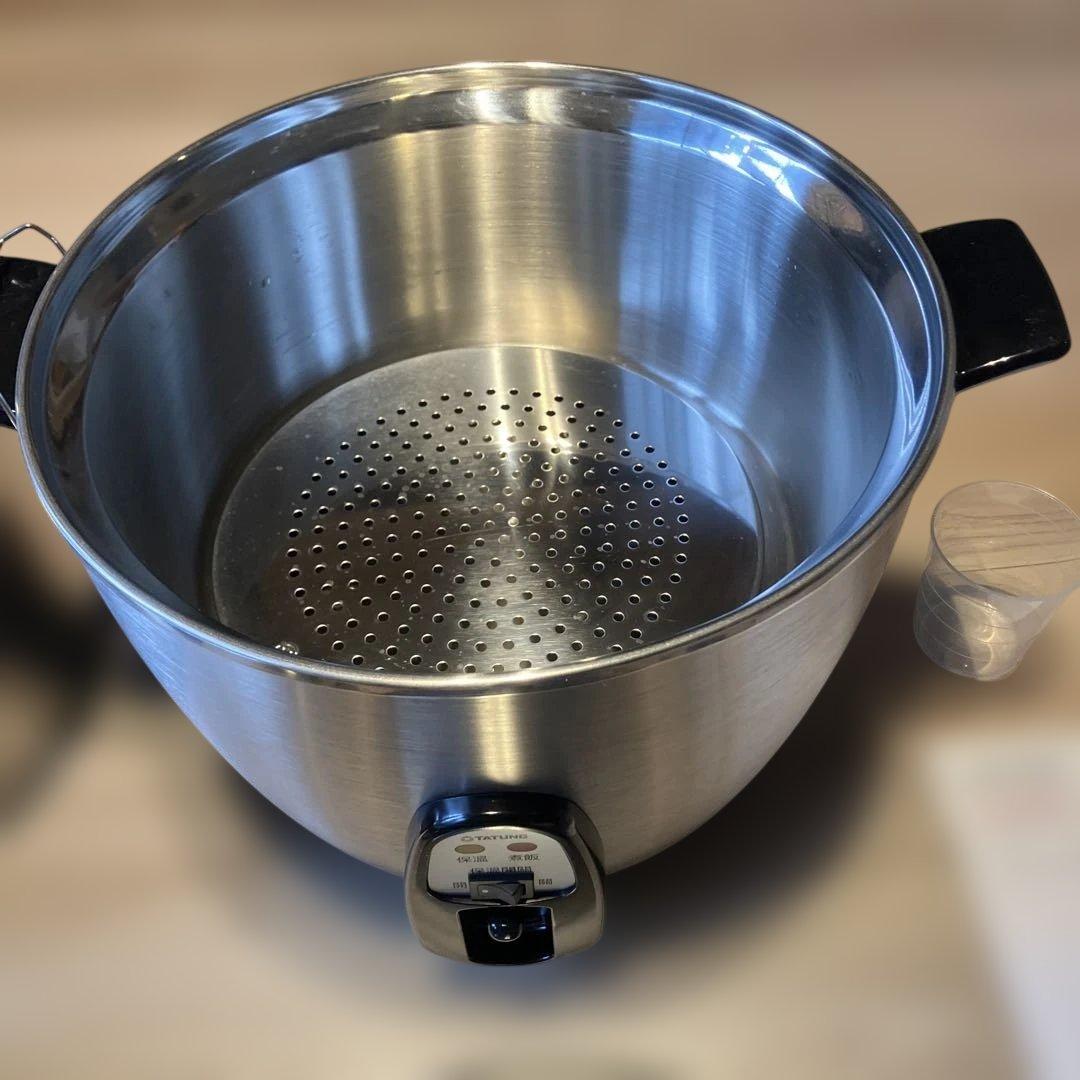 日本未発売TATUNG 大同電鍋　15合オールステンレス　高蓋つき　保温調理鍋