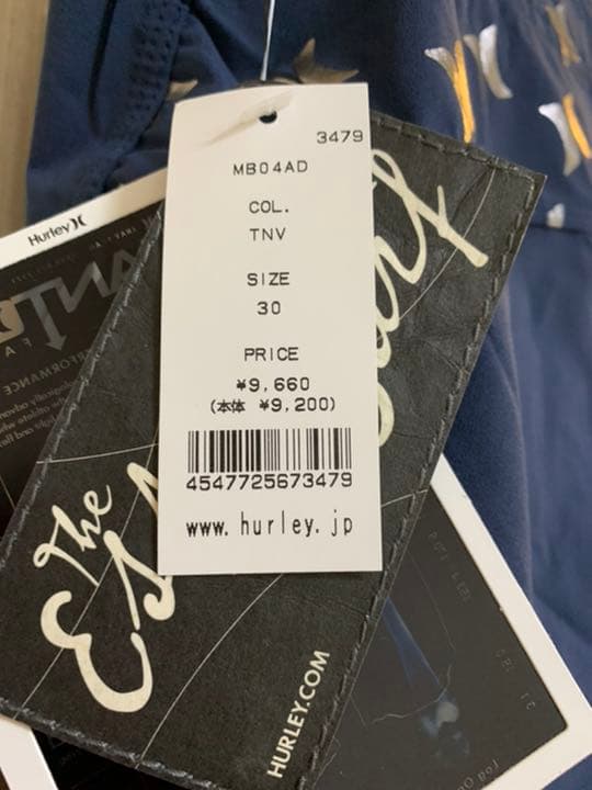 Hurley サーフパンツ　新品未使用　ネイビー