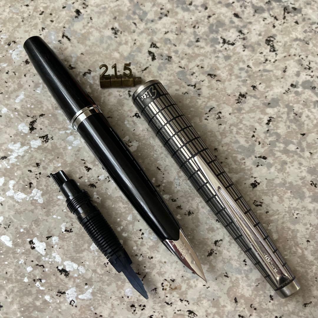 #215 オーバーホール済み 万年筆 PILOT 全格子 Elite 14k