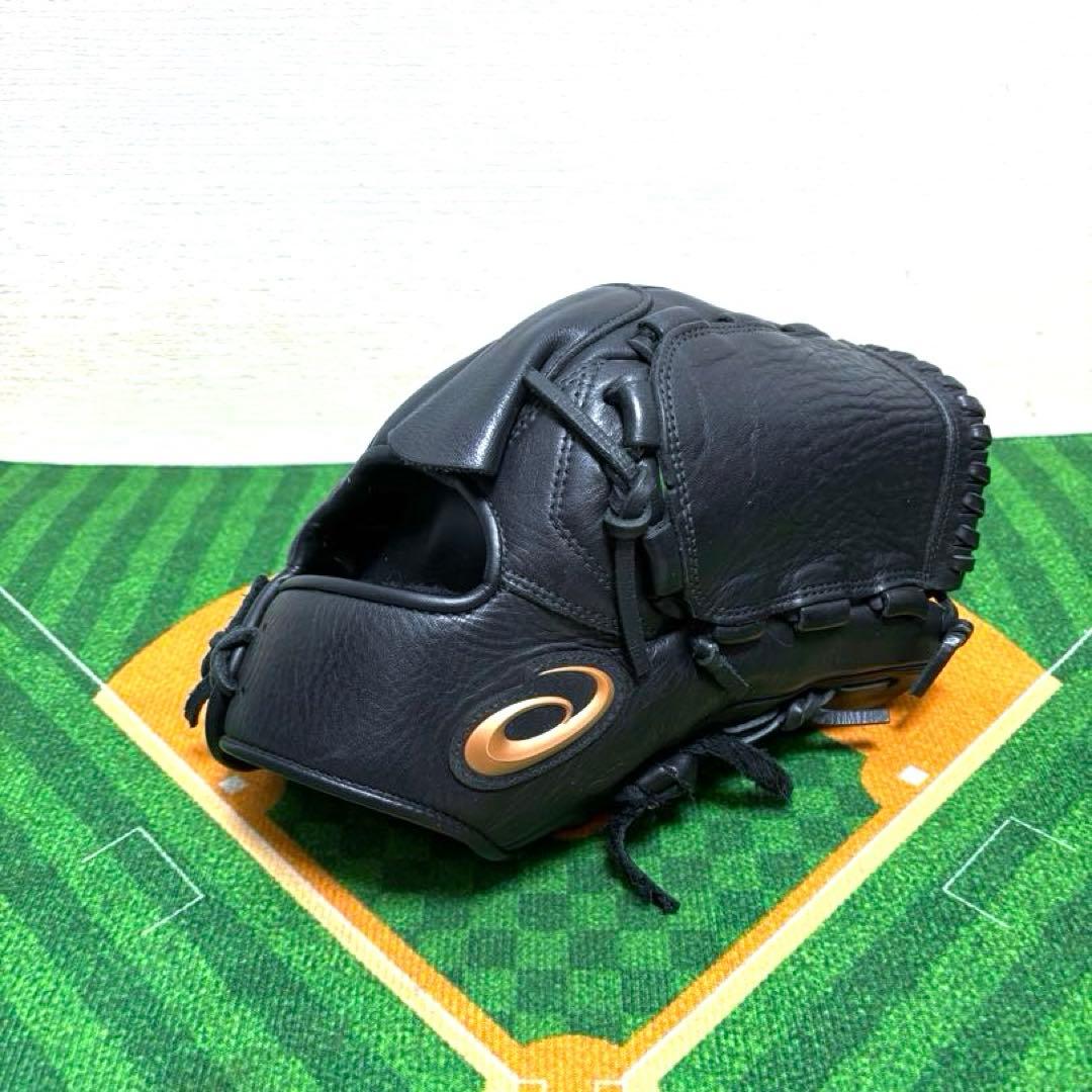 アシックスasics 軟式グローブ 投手用 ブラック DIVE