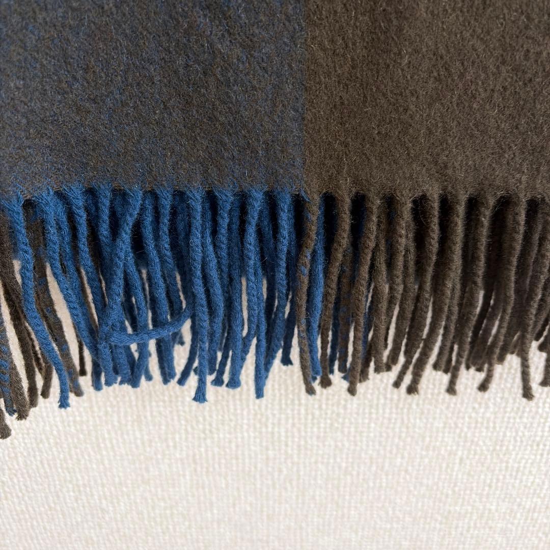 ジョンストンズ 大判　カシミヤストール　ブロックチェック　別注　限定