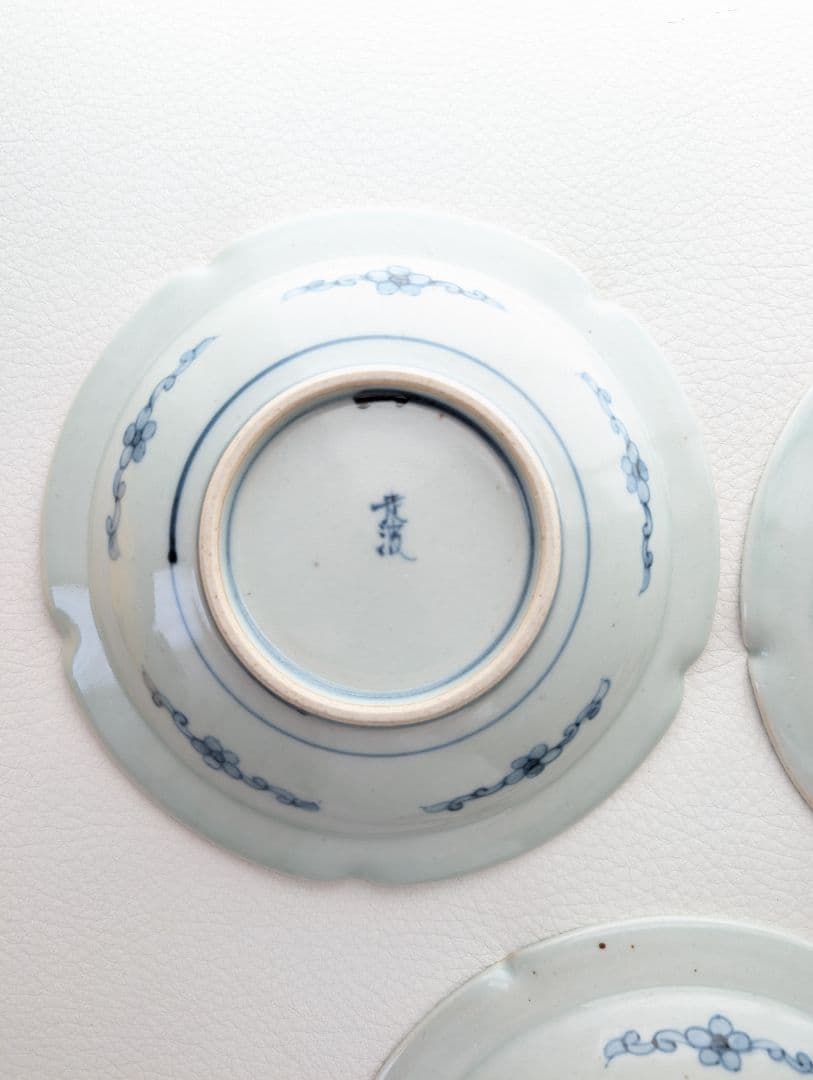 【5客セット】佐藤走破 作 染錦 花文 皿 5.5寸 食器陶器