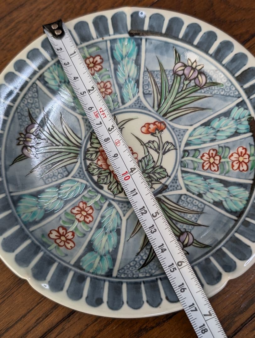 【5客セット】佐藤走破 作 染錦 花文 皿 5.5寸 食器陶器