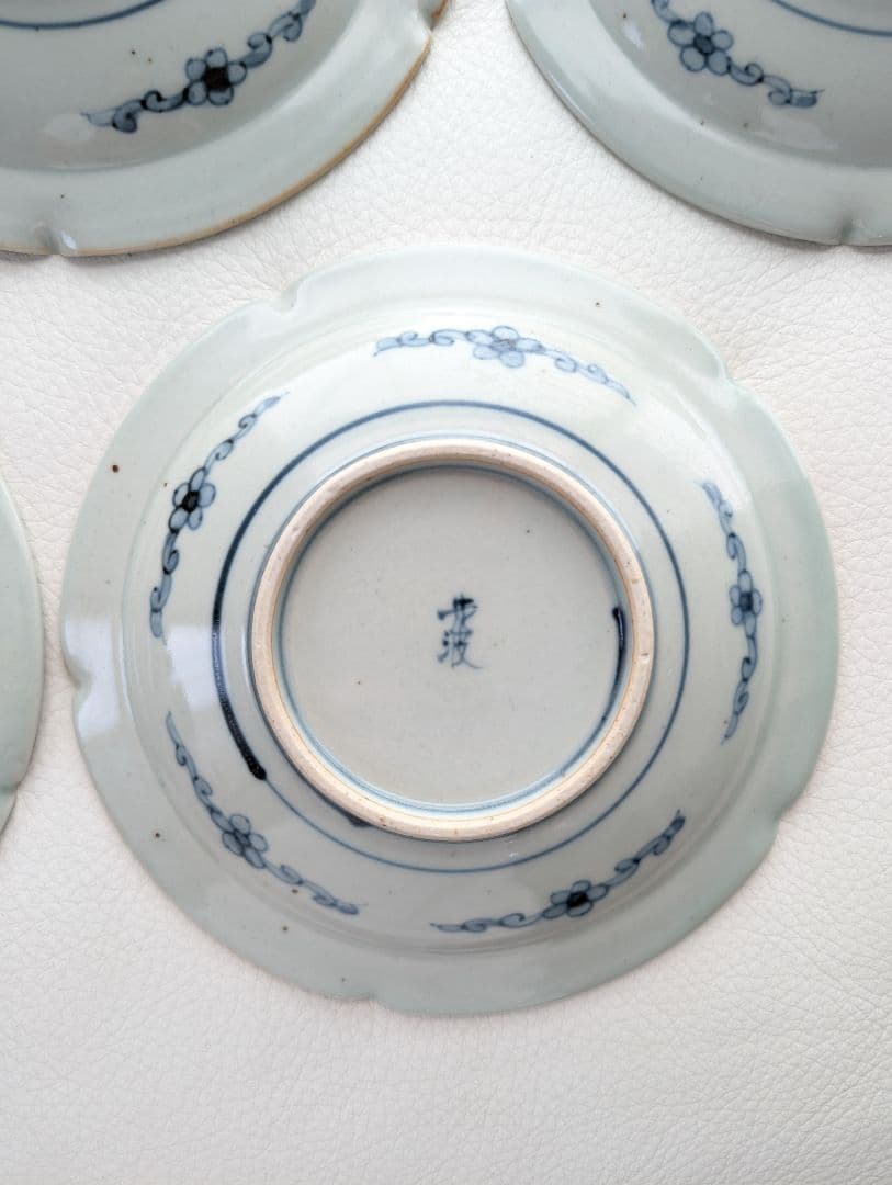 【5客セット】佐藤走破 作 染錦 花文 皿 5.5寸 食器陶器