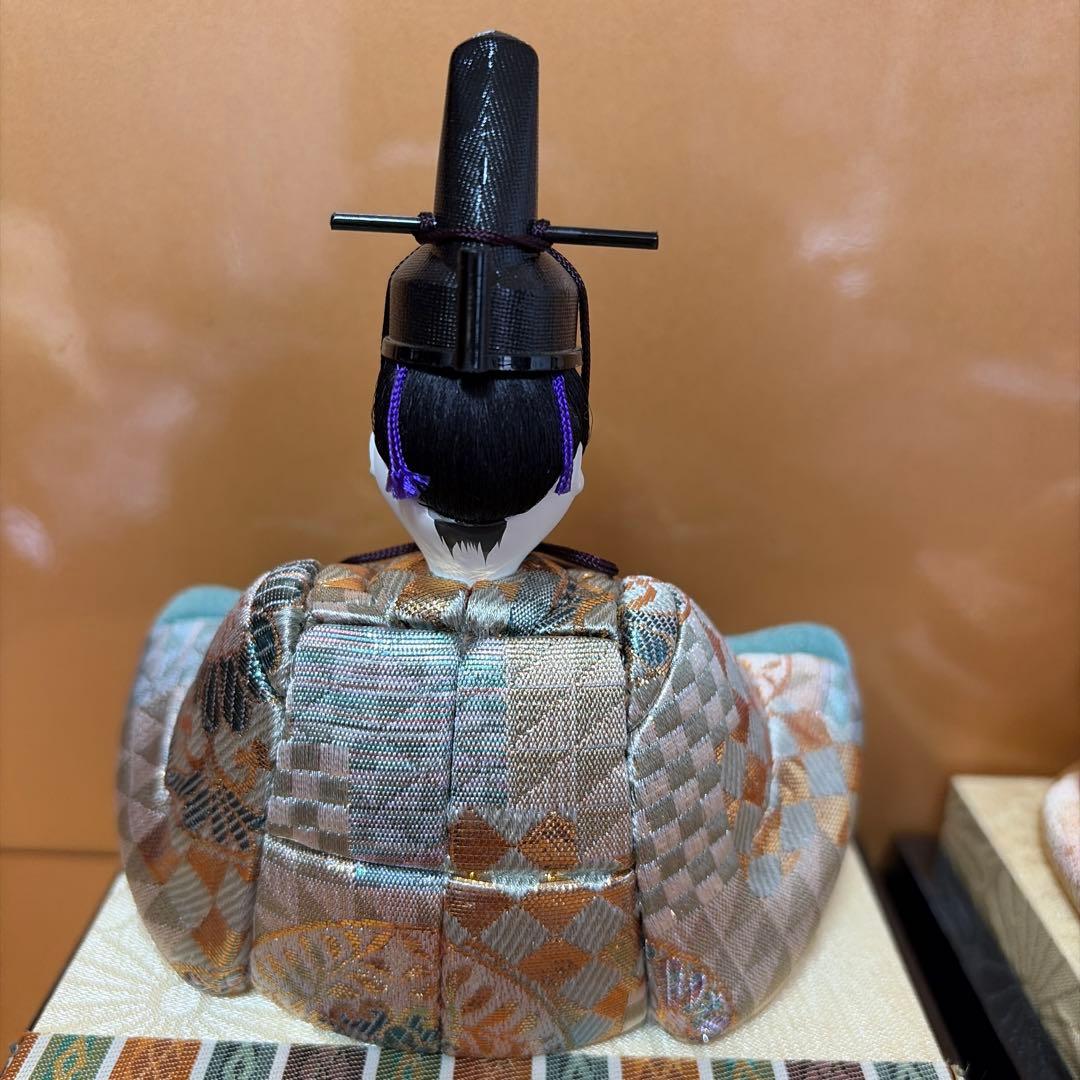 雛人形 5体セット　台座屏風　羽はたき付き