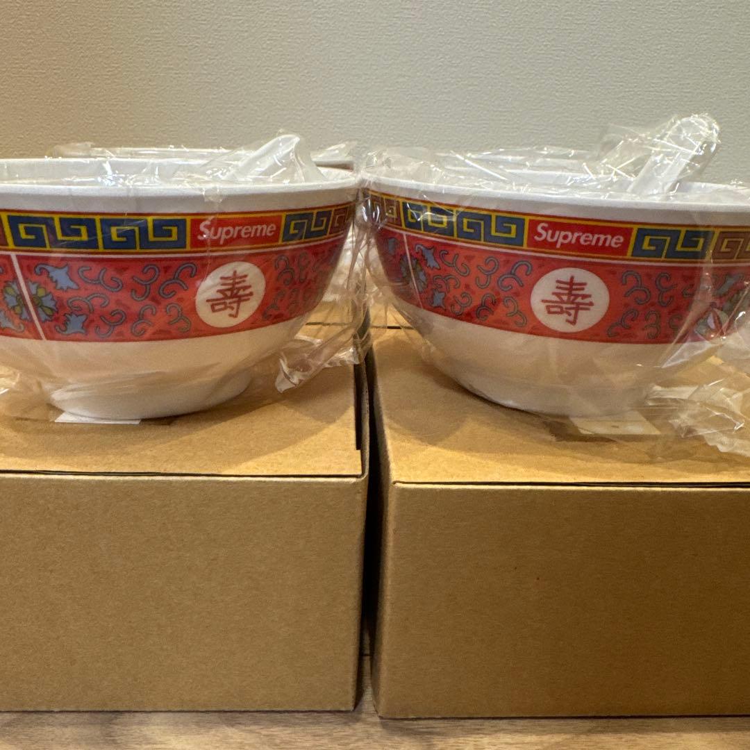 Supreme 陶器丼 4個セット レンゲ付き