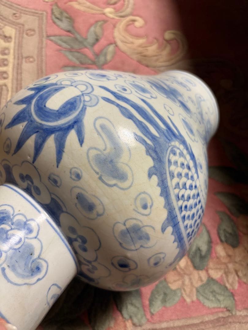 龍　壺　置物