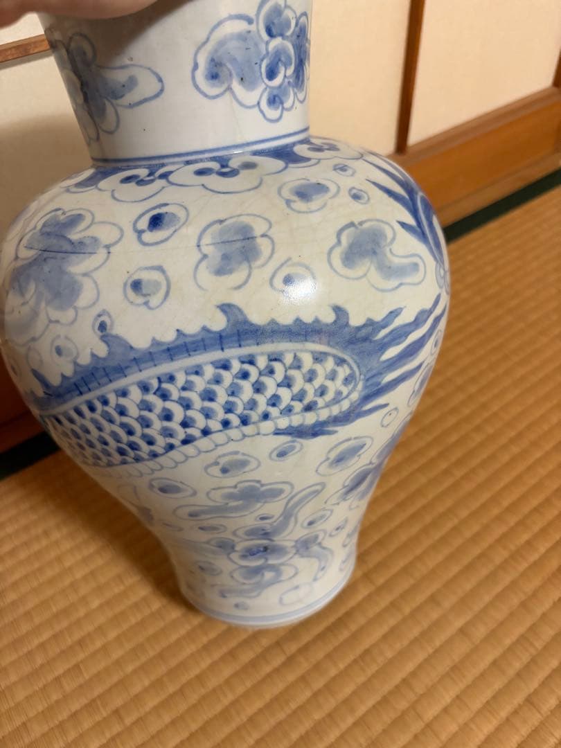 龍　壺　置物