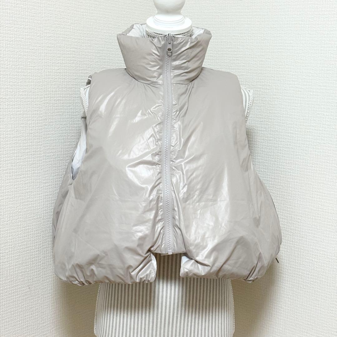 LE PHIEL ルフィル リバーシブルボリュームダウンベスト ベージュ