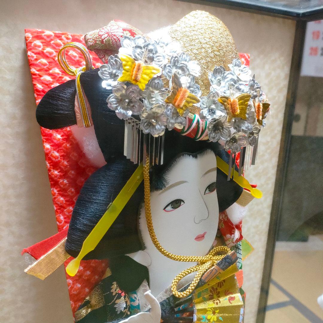 伝統的 羽子板人形 ガラスケース入り