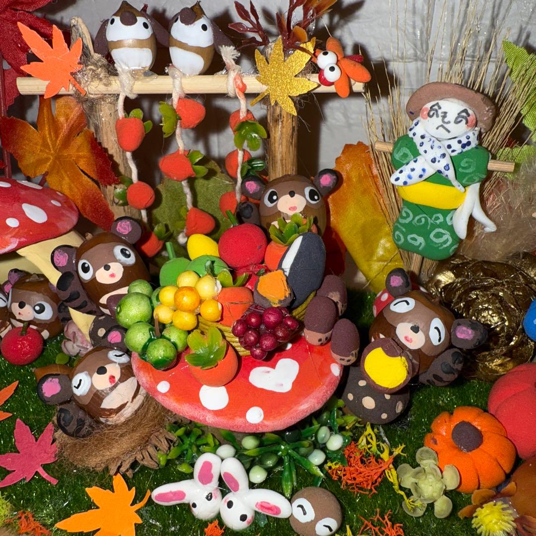 どんぐりアート♡秋のリバーシブルオブジェ＆キノコの森オブジェ♡