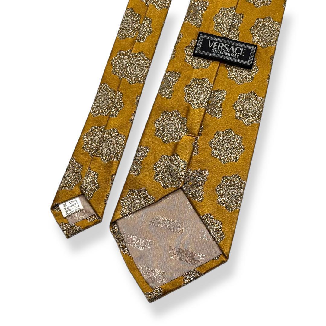 美品✨VERSACE ネクタイ　ヴェルサーチ　光沢感　ジャガード