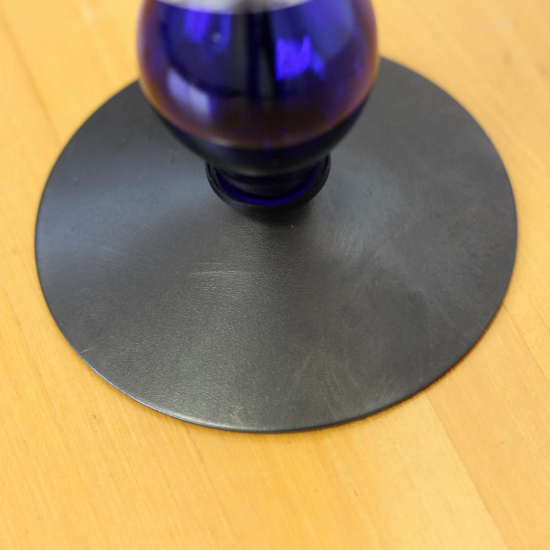 【美品・刻印】エリックホグラン　キャンドルスタンド オニオン型2段　ブルー 02