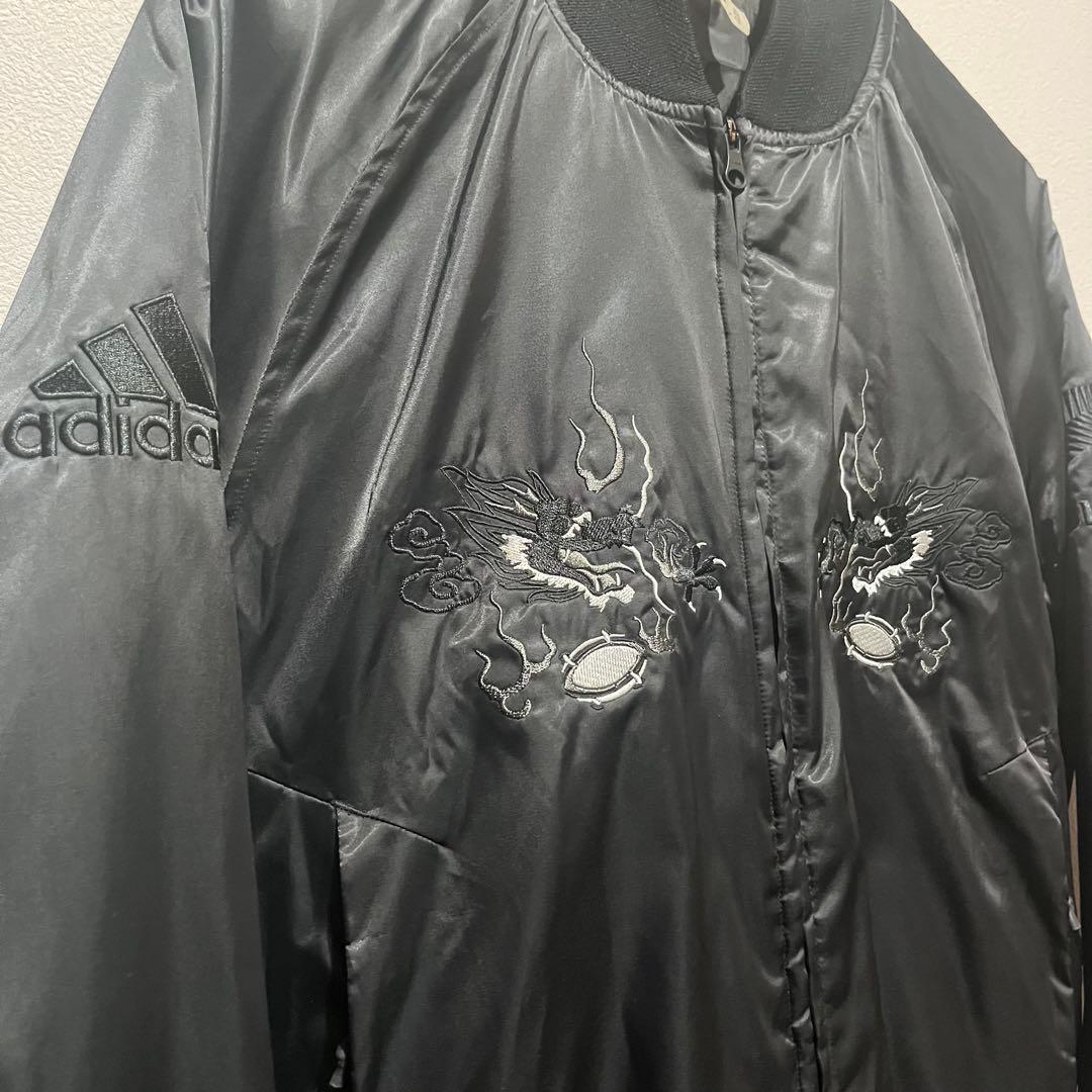 adidas ALL BLACKS 中綿入りスカジャン　Mサイズ 美品