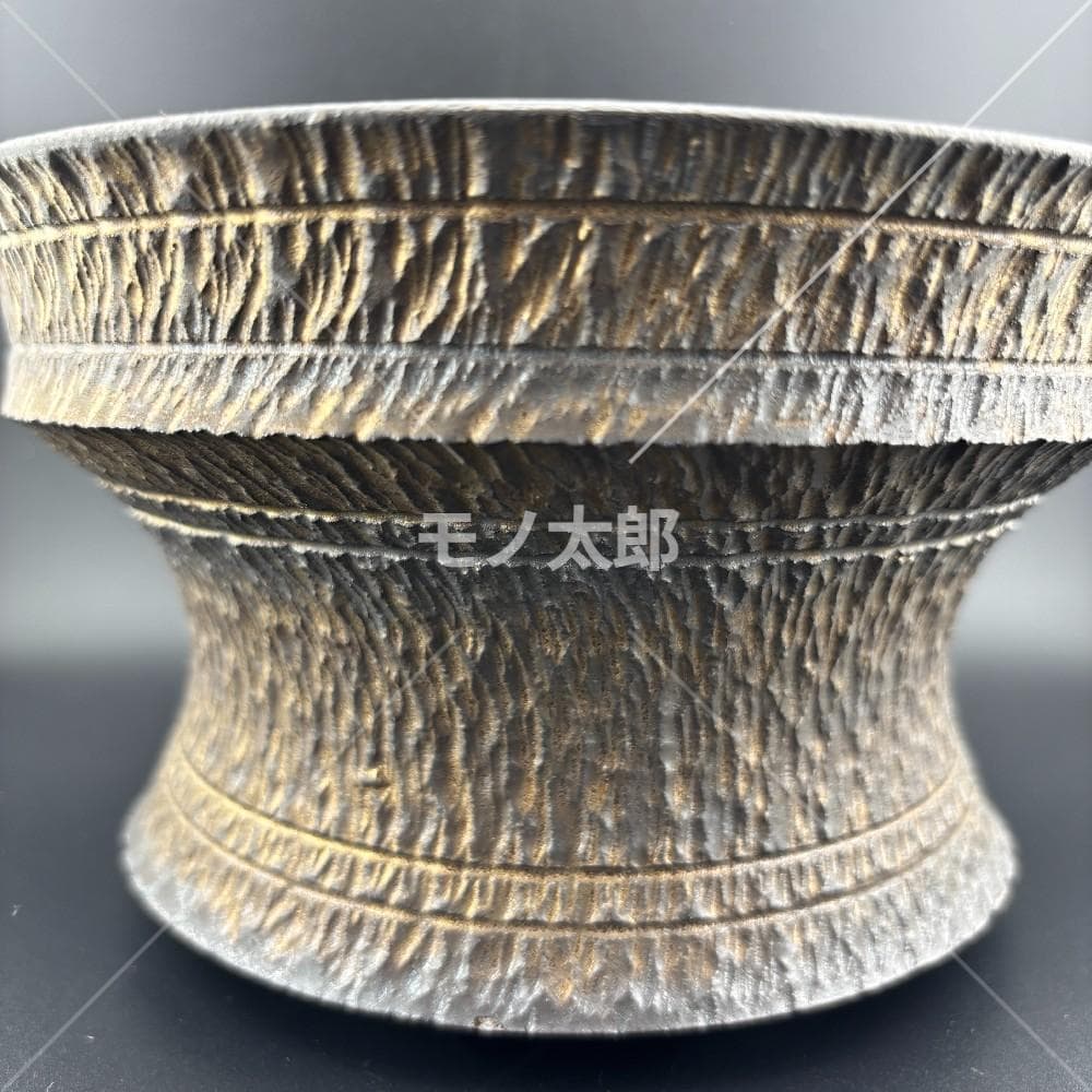 GOUJIN BOTANIZE KUROKIN 黒燻銀彩 鉢 作家鉢 塊根植物