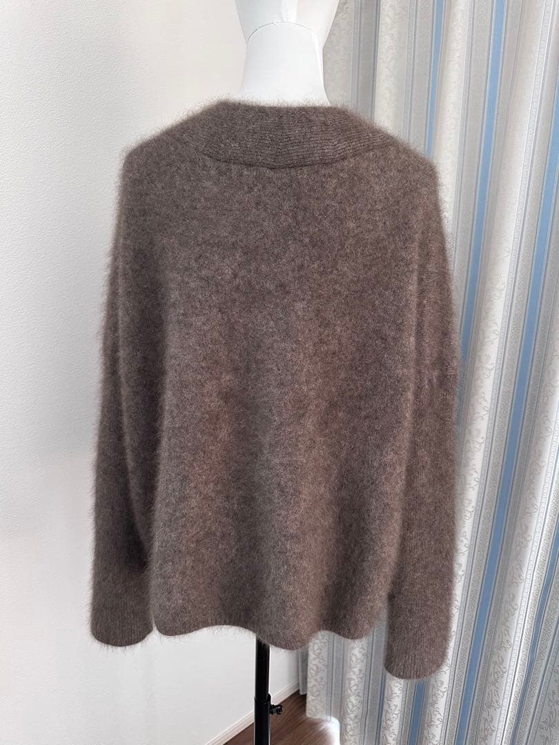 noble ノーブル　ファーニットVネックプルオーバー　ブラウン