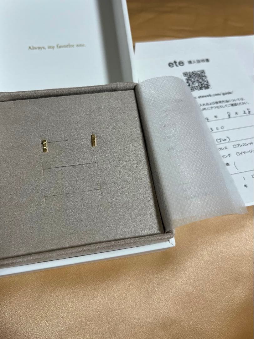ete bijoux K18YG クレール トライアングルカット ピアス