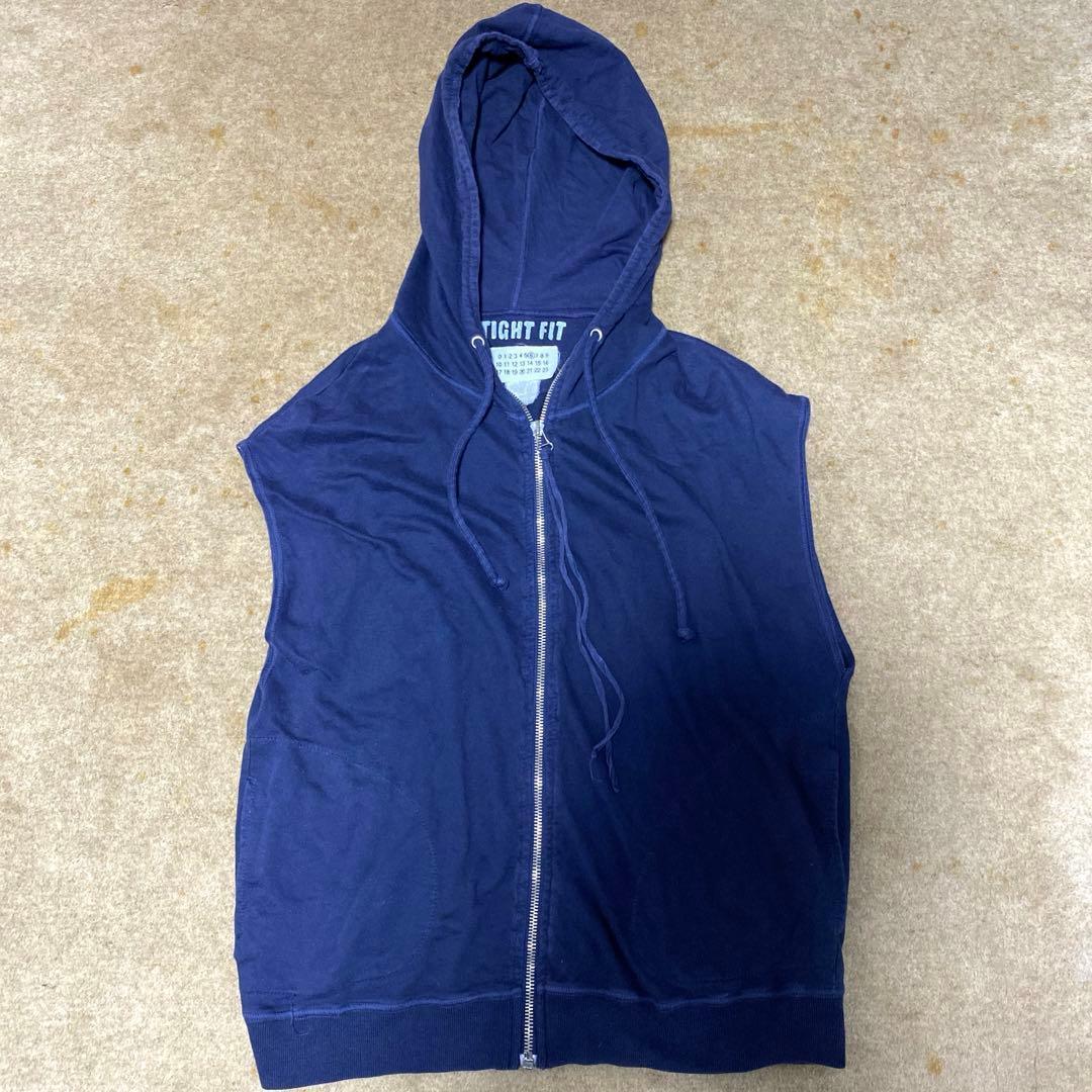 【激レア】MM6 マルタンマルジェラ ノースリーブパーカー ネイビー