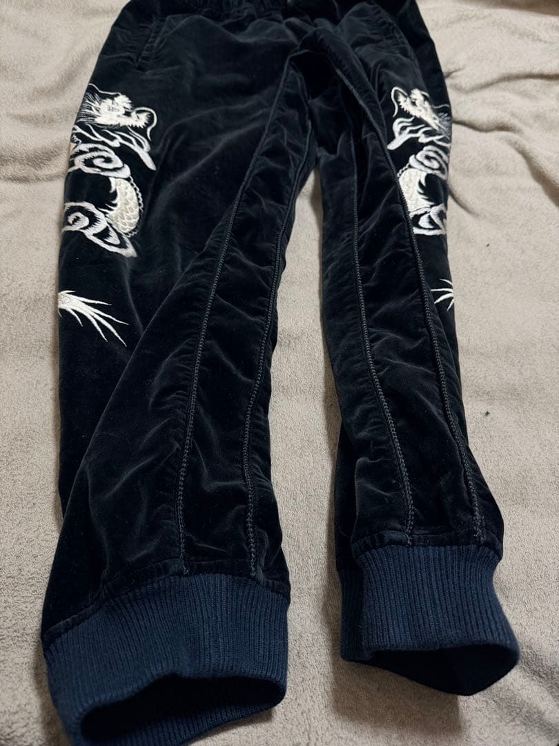 日本製 Gold 東洋 別珍 龍 スウェットパンツ unisex vintage