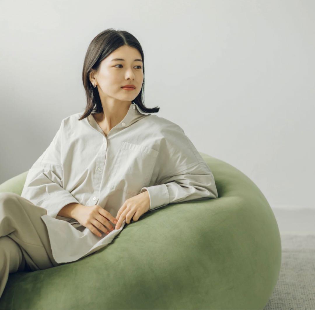 【引き取り希望】 YURUMARU 　ゆるまる　クッション　モスグリーン