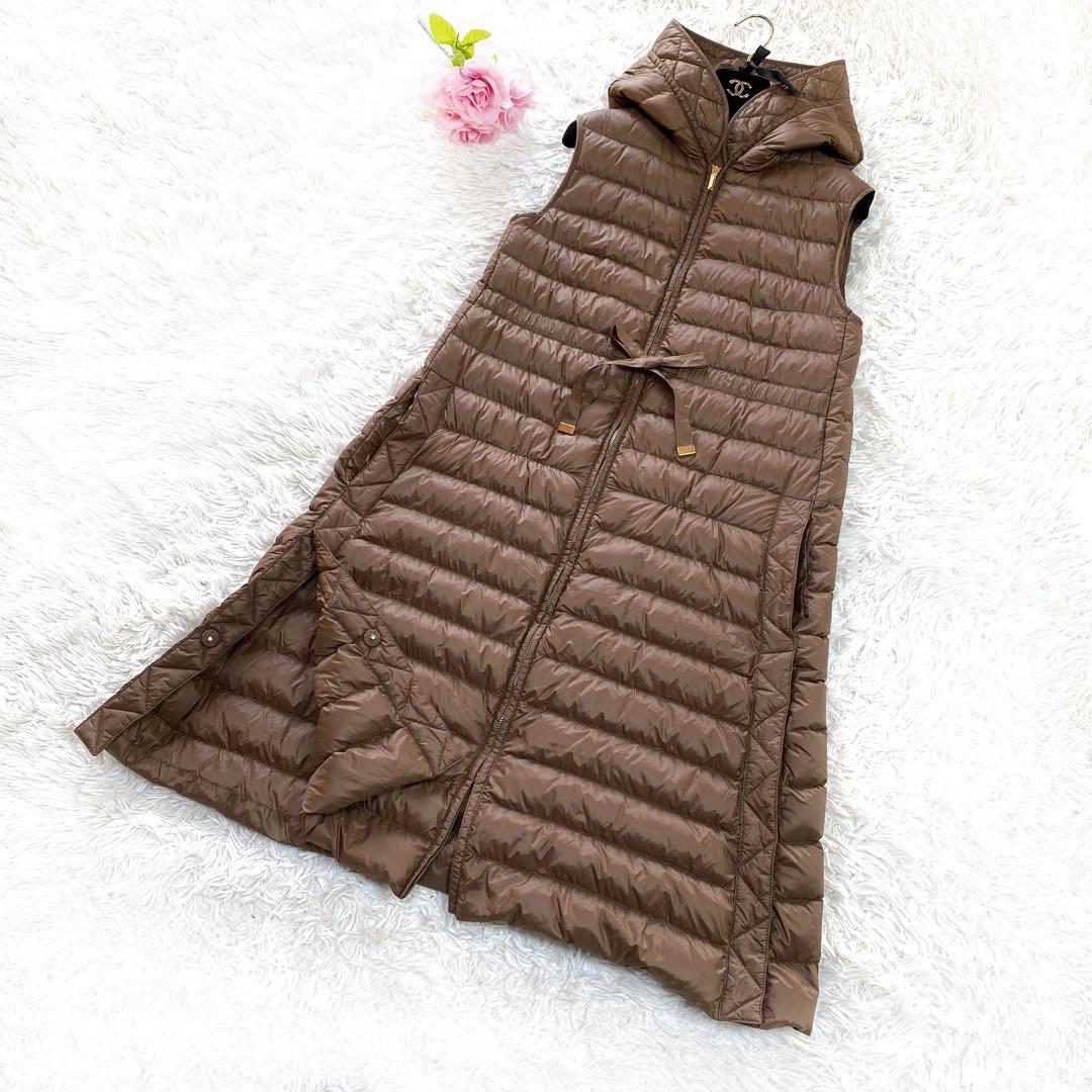 美品✨MaxMara THECUBE ロングダウンベスト ロングジレ 38