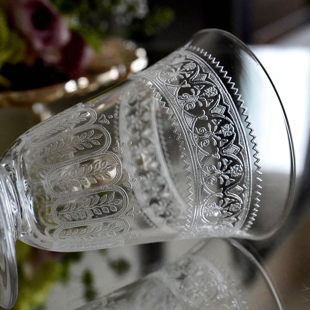 極希少オールドバカラ セギュール｜花文を纏う1脚 ワイングラス BACCARAT