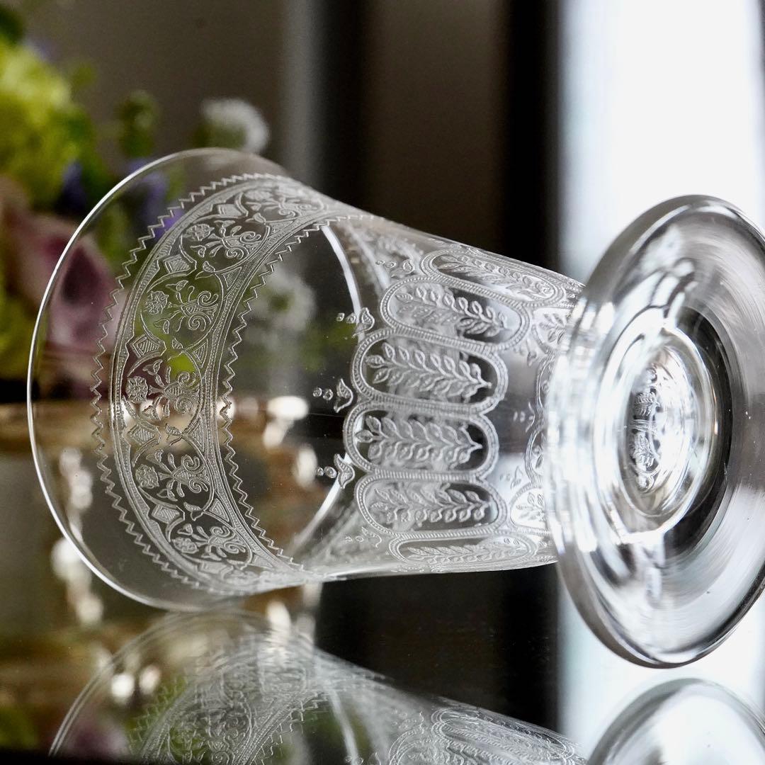 極希少オールドバカラ セギュール｜花文を纏う1脚 ワイングラス BACCARAT