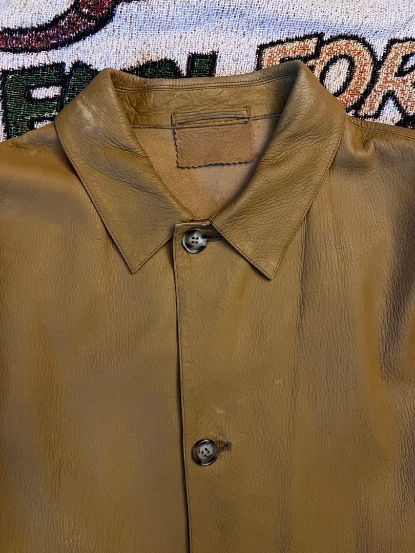 PRADA ヴィンテージ　レザージャケット　レザーカーコート