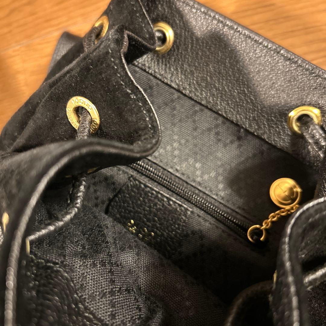 GUCCI bamboo スエード・レザーリュック