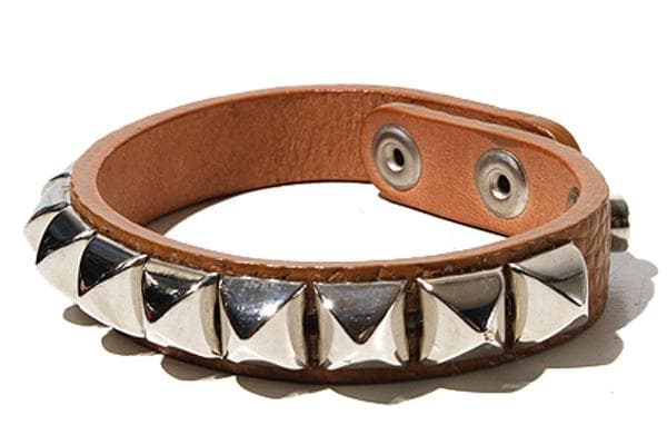 UNDERCOVER ピラミッドスタッズ レザー ブレスレット FREE