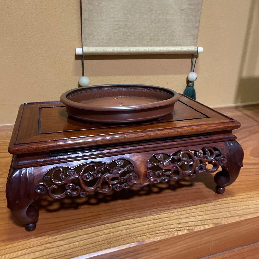 【落款有り】峰輝堂造 楕円鉢 盆栽鉢 盆栽小鉢 山野草鉢 植木鉢 小品【新品】