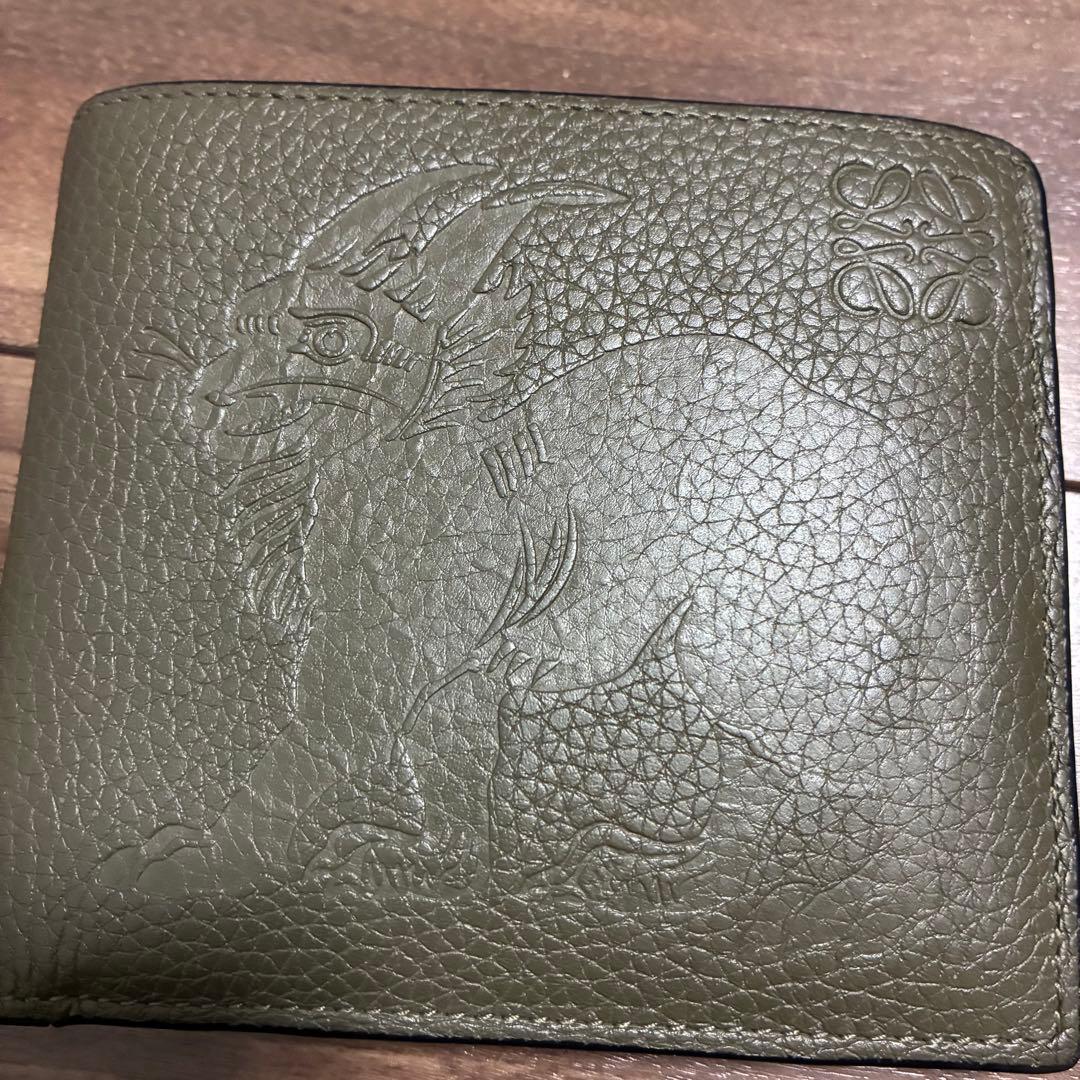 LOEWE ロエベ 折りたたみ財布 カーキ/グリーン 小銭入れ無し コラボ