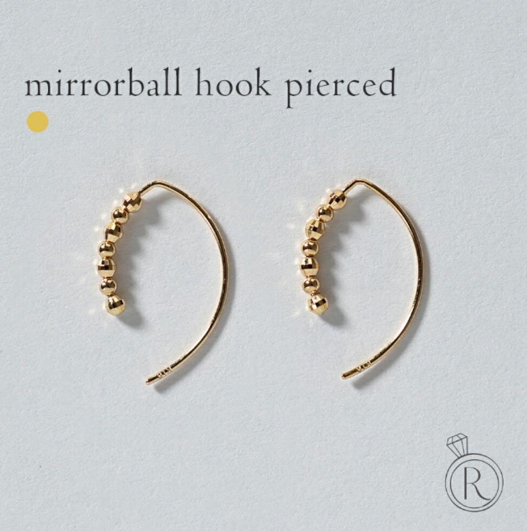 RAPA ラパ　K18 ミラーボール　フックピアス　18K 18金